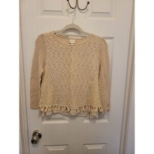Chico's Sweater Beige Size 4 (Chico's 0)